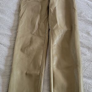 Aritzia Wilfred Tan Straight Leg Pants Smooth Cotton